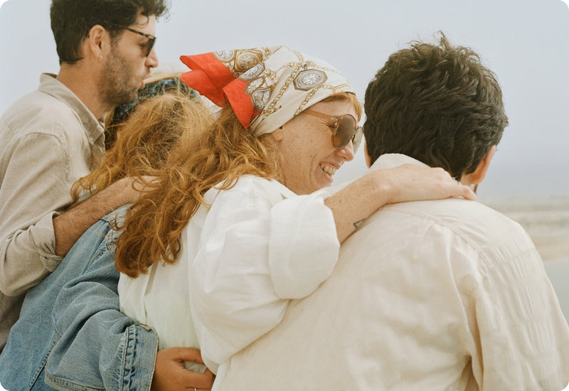 Family gathering with happy face